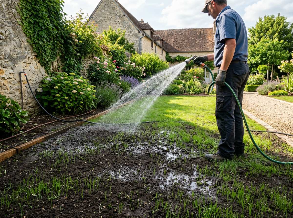 Refaire sa pelouse : guide complet pour obtenir un gazon magnifique étape par étape 3 erreur d'arrosage excessif lors de la rénovation de pelouse dans un jardin